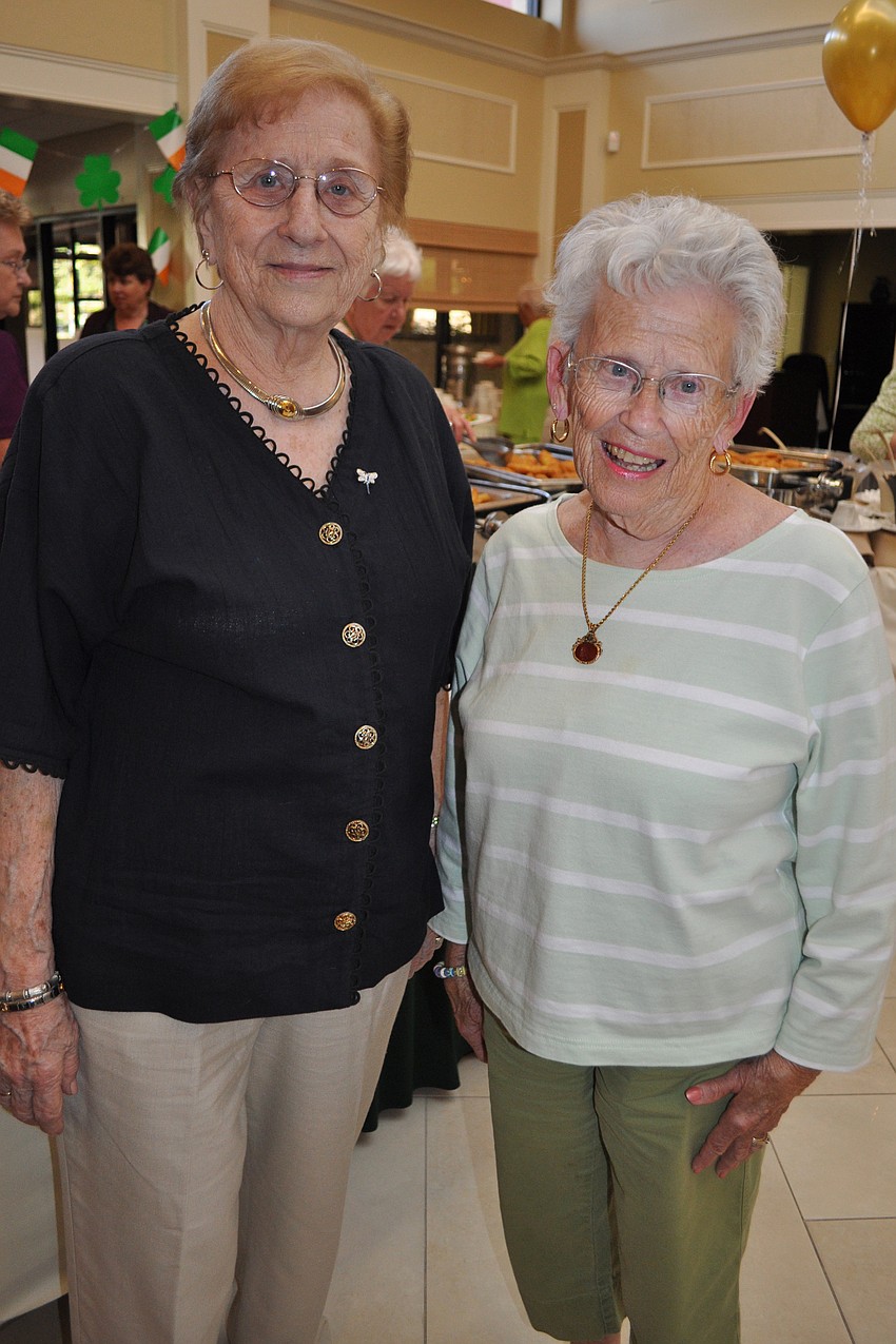 Betty Gaiser and Patricia Knowles were eager to sample the food.