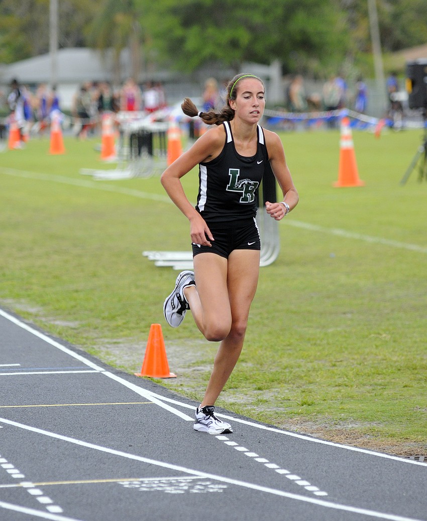 Lakewood Ranch junior Olivia Ortiz coasted to an easy victory in the 1600 meters.