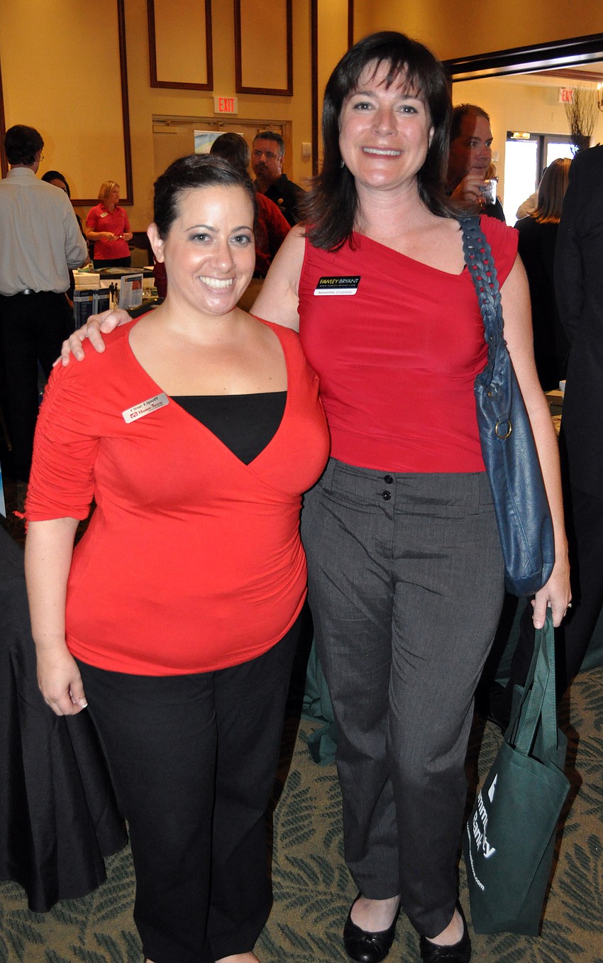 Elise Lipoff of Home Tech and Samantha Cummins of Fawley Bryant enjoyed meeting other business professionals.