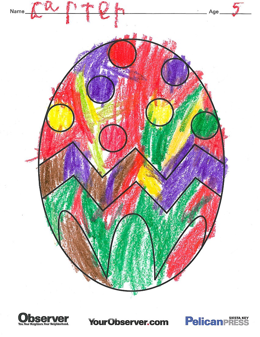 Carter, 5, was an honorable mention