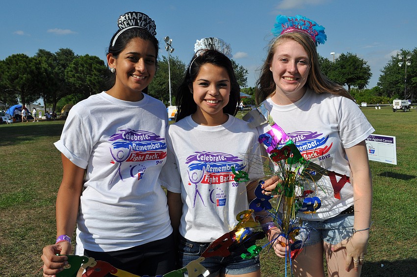 Selina Patel, Alondra Corona and Stephanie Gray completed a celebration-themed lap.