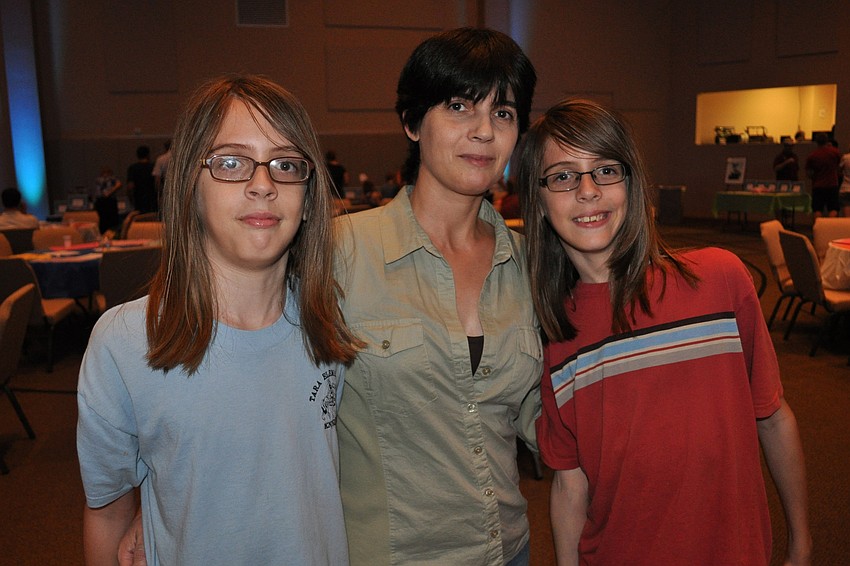 Karina Long brought her sons, Eric, left, and Mark, right.