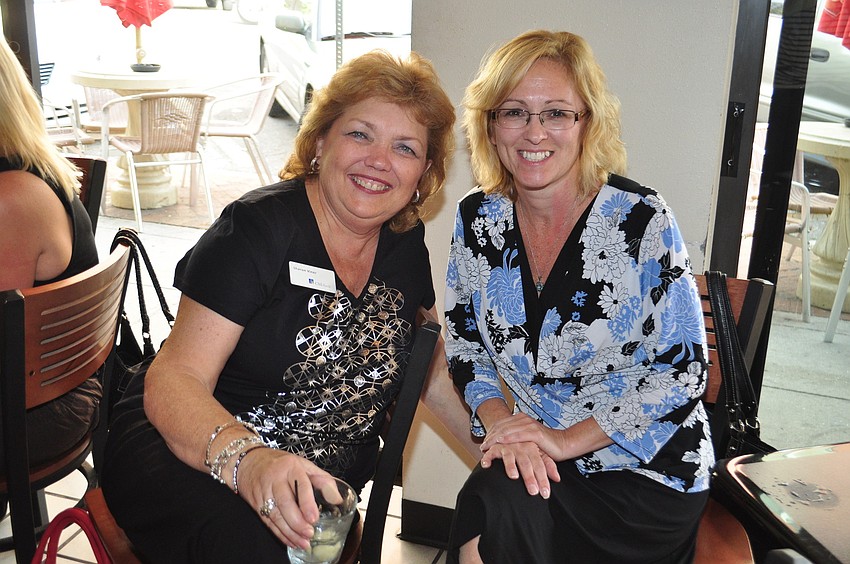 Competitors and friends Sharon Viner with CNL Bank and Lysa Pelus with BBNT