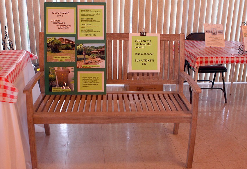 The second place prize in the Sarasota Garden Club's fundraiser was on display at the spaghetti dinner, Saturday, Jan. 7, at the Sarasota Garden Club.