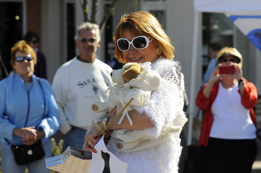 Lakewood Ranch resident Barbara Grossman with her dog Pursee came out to show her support for the Humane Society at Lakewood Ranch.