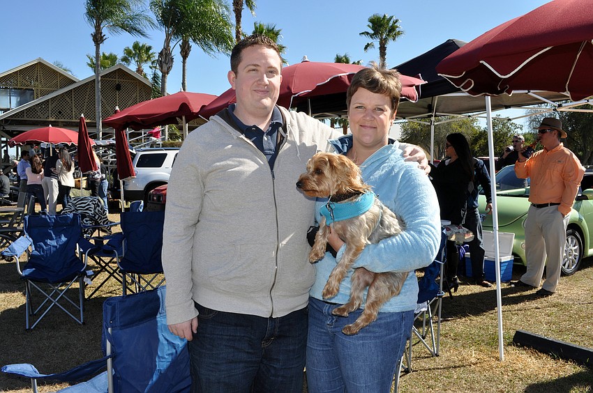 Austin Ford and Lois Simpson, with their dog Finley, enjoy the thrill and excitement of polo.