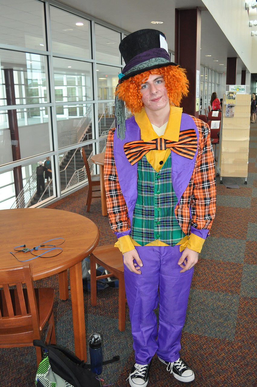 James Gaccione dressed as the Mad Hatter.
