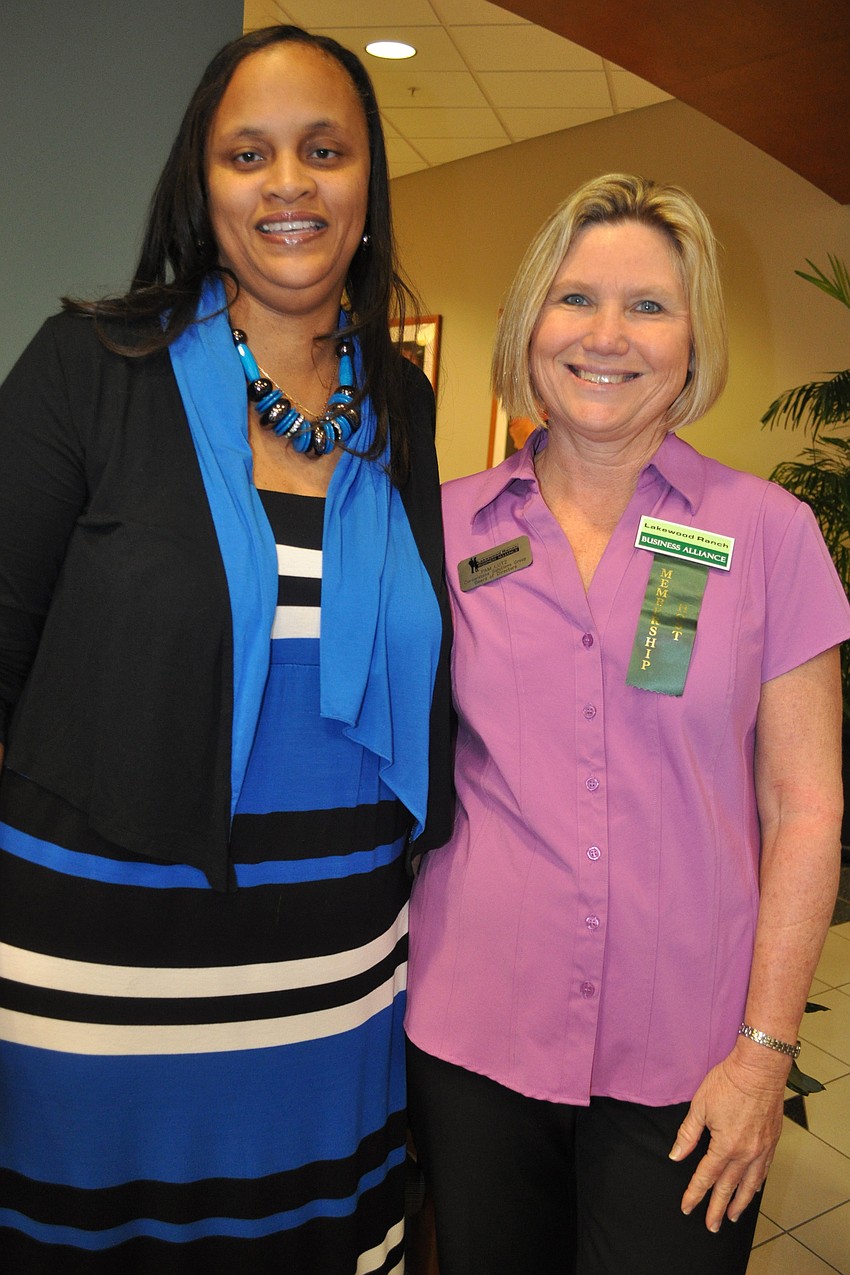 LaTanya Edwards met Alliance board member Pam Lutz, of Cornerstone Solutions Group,