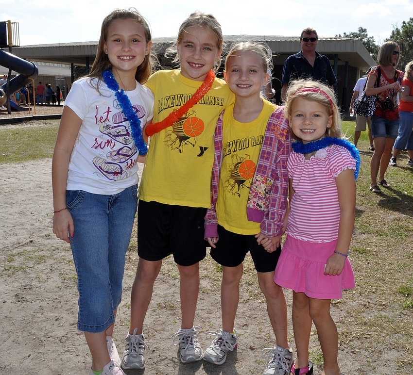 Eight-year-old Hannah Killan and Rachel and Sydney Buck and 4-year-old Aleah Killan enjoyed all of the different games and activities.