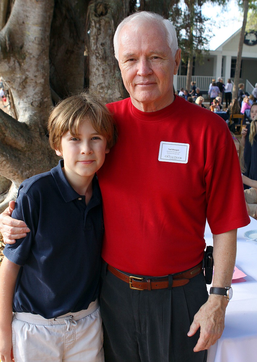 Nicholas, 4th grade, and Ted Morgan