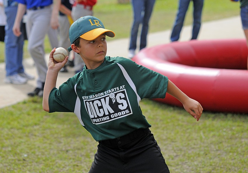 Six-year-old Salvador Tarantino is playing machine pitch this spring.