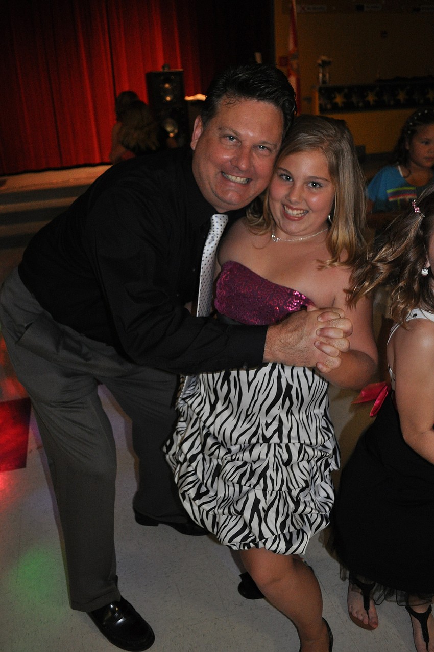 Chris and Skylar Makal hit the dance floor early.
