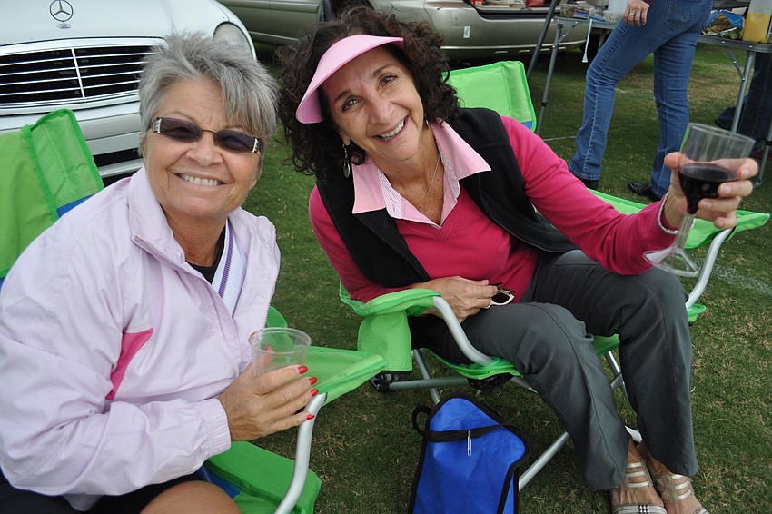 Chris Michaud enjoyed her first polo match with Judy Kozlowski and friends.