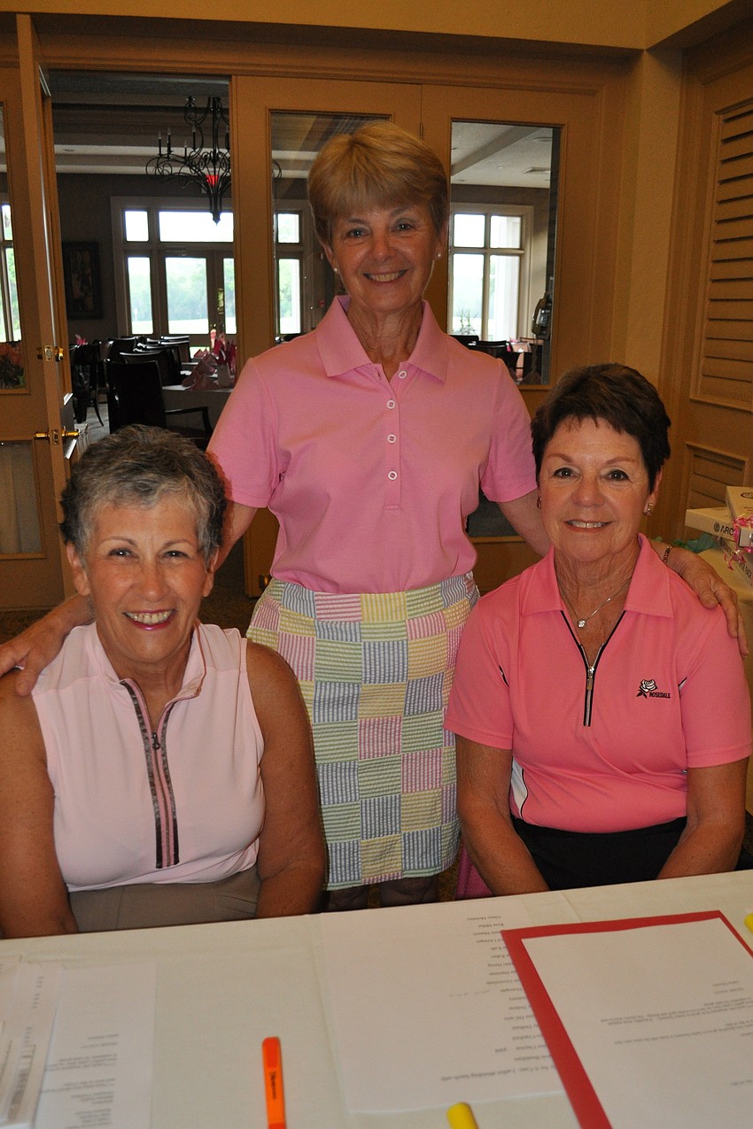 Deb Kehoe, event chair Carol Parke and Kathy Brennan welcomed guests.