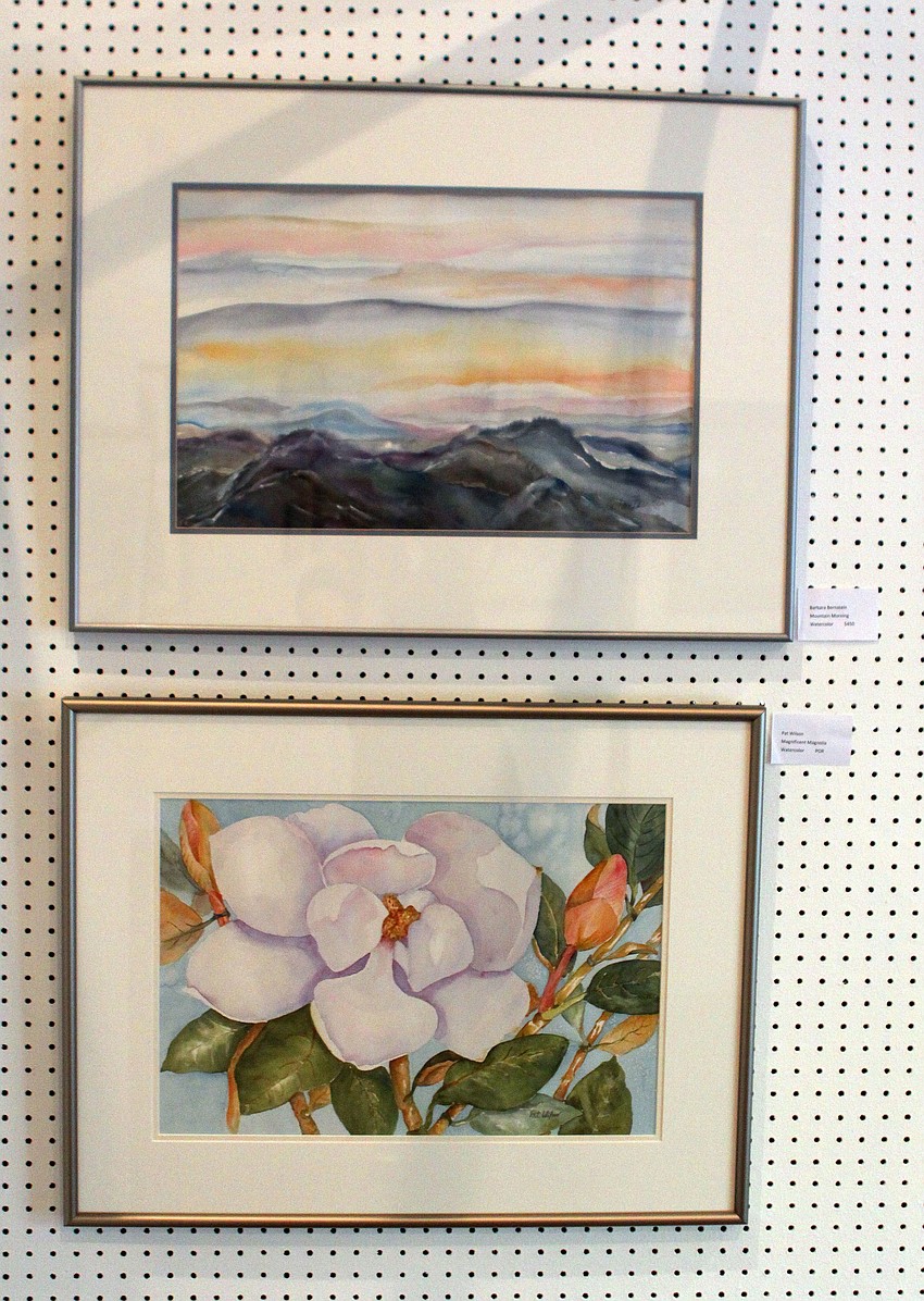 Barbara Bernstein and Pat Wilson's watercolor paintings.