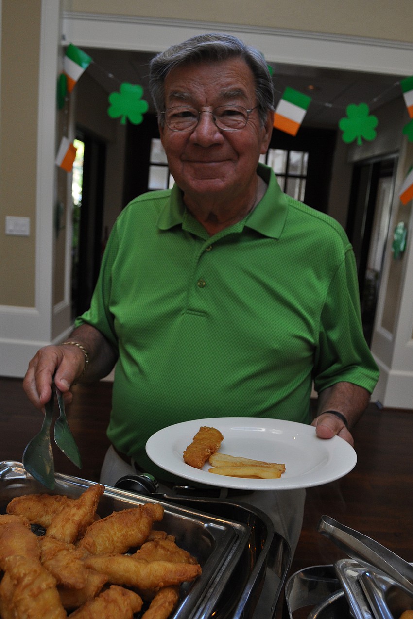 Rick Troiano filled up on fish and other delicacies.