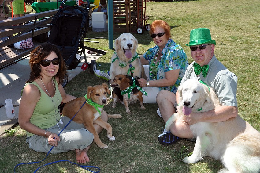 Cheryl Powell and her adopted dog Tebow met up with Honor Animal Rescueâ€™s Lynn and Lee Barrett and their dogs Sophie, Abby and Annie.