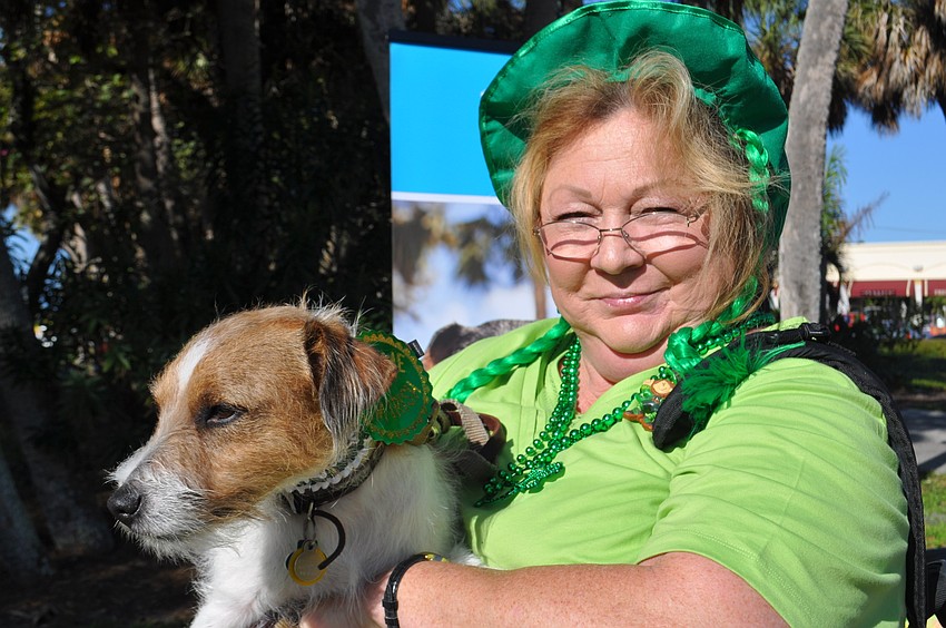Charlie and volunteer Mary Bartolotte