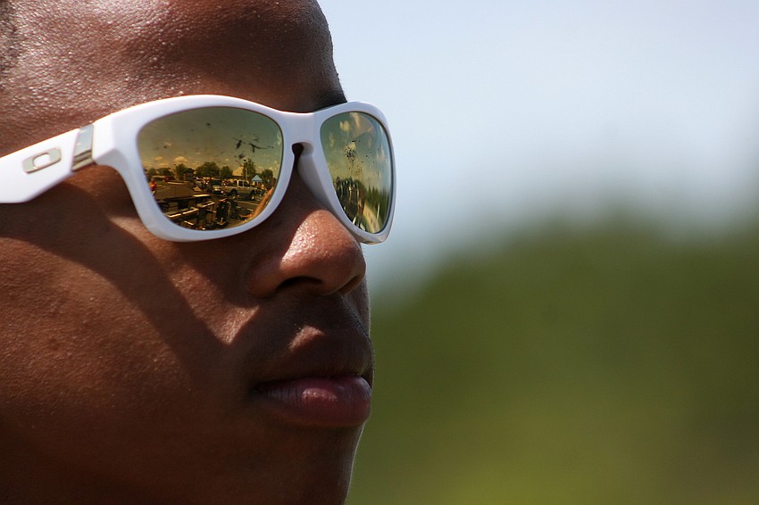 Jamar King, a student at the State College of Florida, performed on the tenor drums.