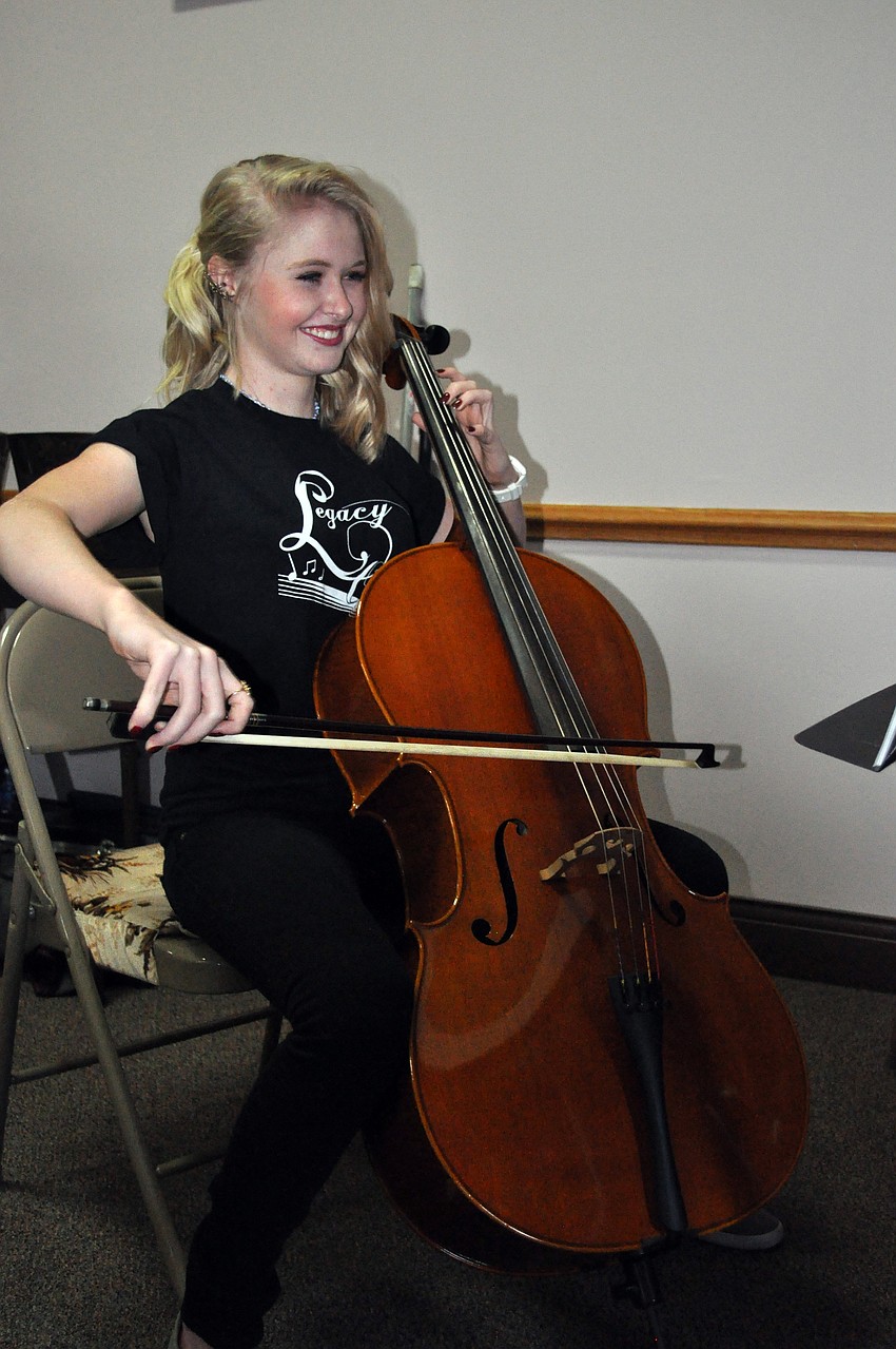 Braden River High senior Paige Oswald performed with the Legacy Quintet.