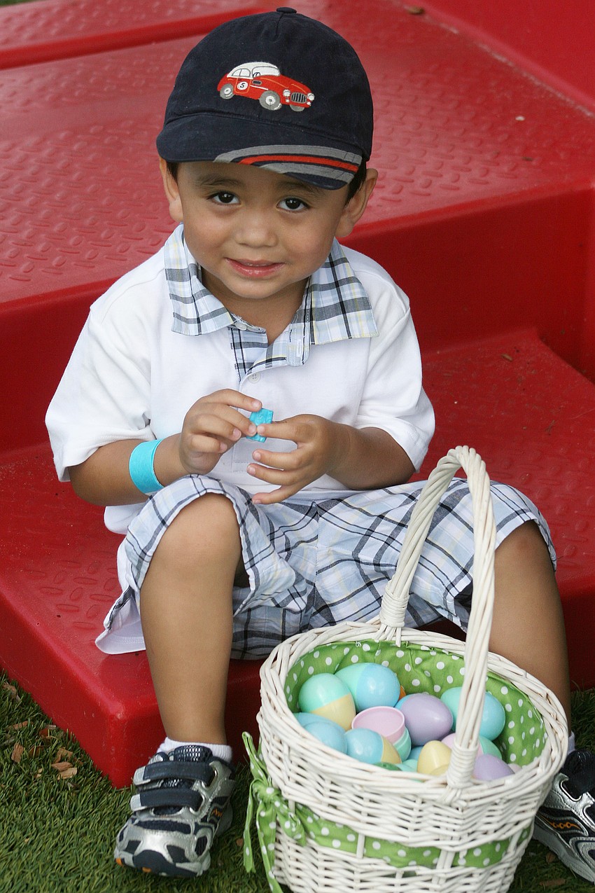 Sean Spergl, 3, had a blast at this yearâ€™s Easter Eggstravaganza.