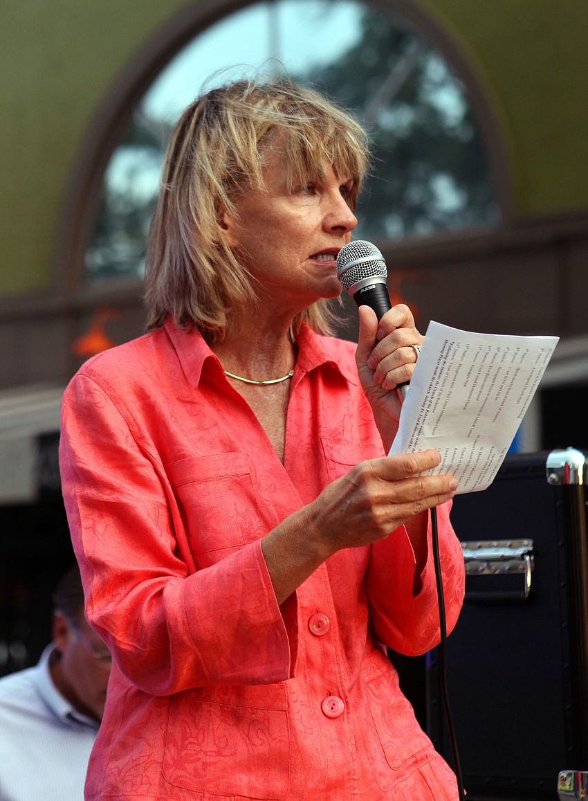 Mayor Suzanne Atwell read at the 1st Station.