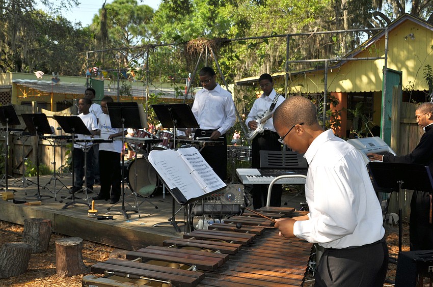 Families enjoyed live music during the egg hunt.