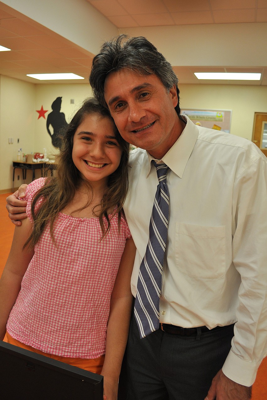 Lily Kouzehkanani and her dad, Ramin, came out for the night.