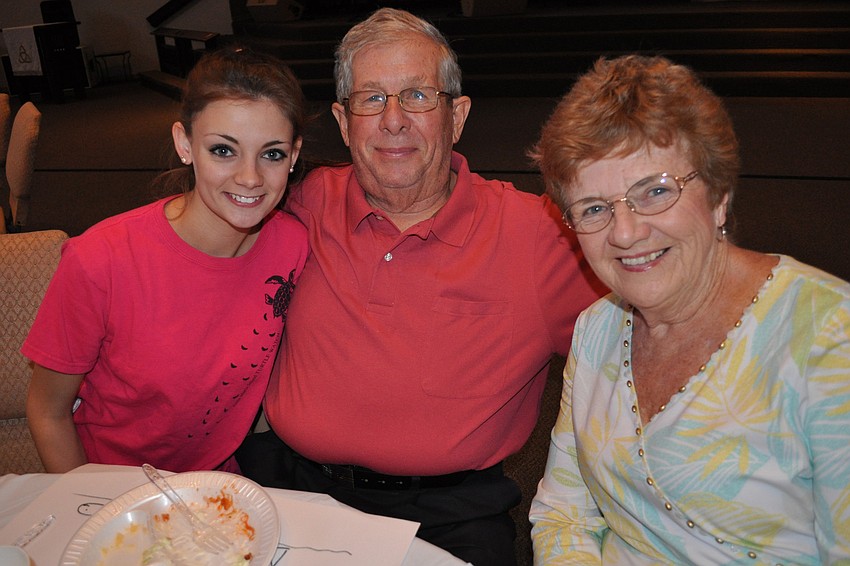 Youth McKenzie MacLeod made sure to visit with Len and Fran Murray.