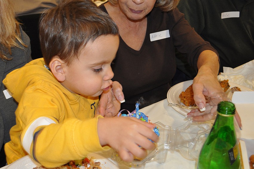 Andrew Fertig celebrated his third birthday with a special birthday cupcake with his family.