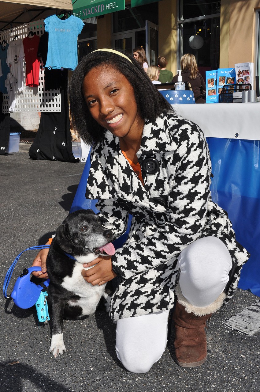 Nathalie Kabongo spent the afternoon with her 11-year-old dog Max.