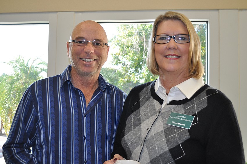 Owner of Island Pursuit Michael Valentino and Edward Jones Branch Office Administrator Donna Davis.