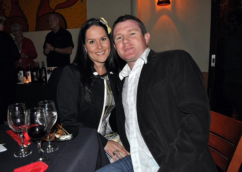 Lakewood Ranch residents Angela Scheer and Jon McClay enjoyed sampling the different wines.