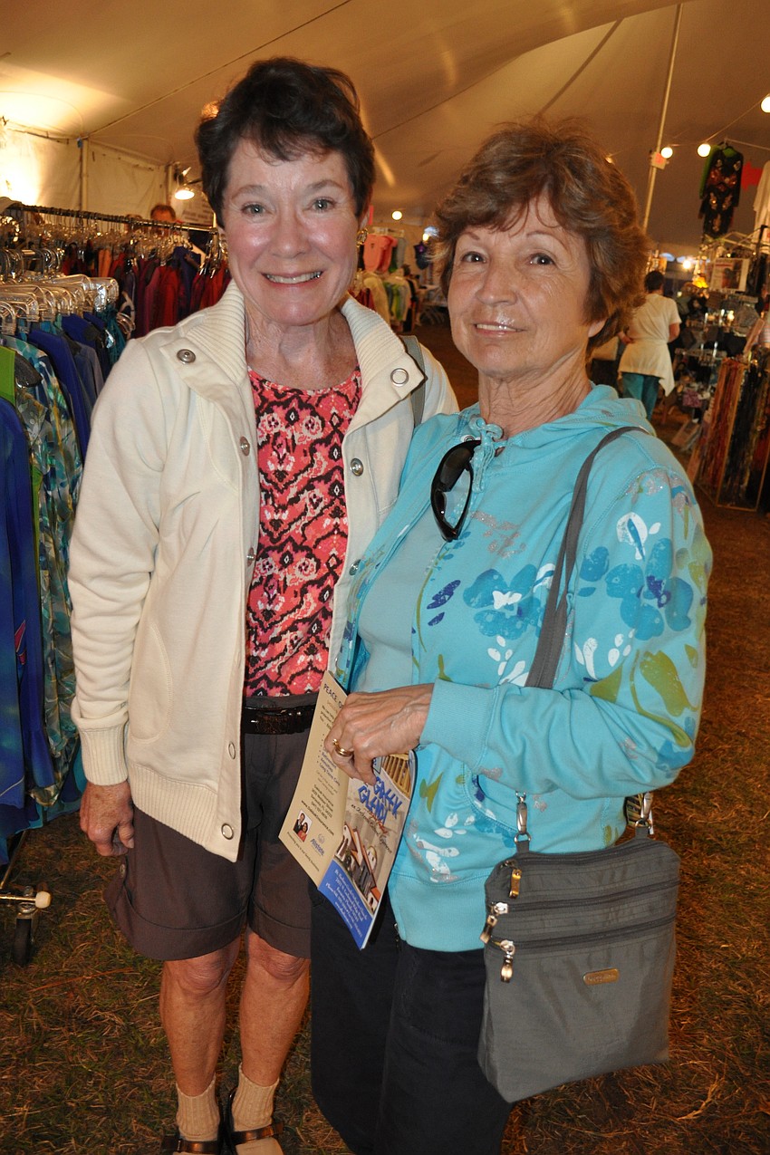 Pam Radcliffe and Joyce Fournier checked out all the goods for sale.