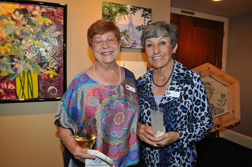 Present chairman of the art committee Sue Jacobs and past chairman of the art committee Uschi Cooper