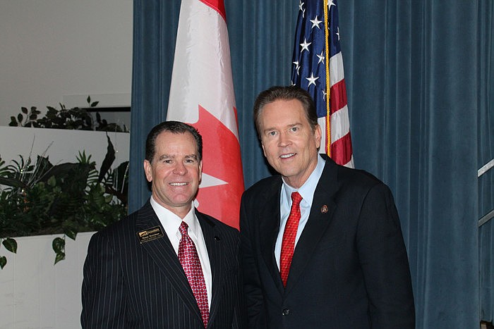 Chamber Chair Shaun Merriman with Congressman Vern Buchanan, who gave an update from Washington an spoke about the importance of small business.