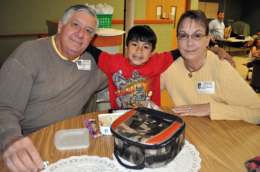 Third-grader Haylan Barnard spent time with his grandparents Wayne and Jackie Barnard.