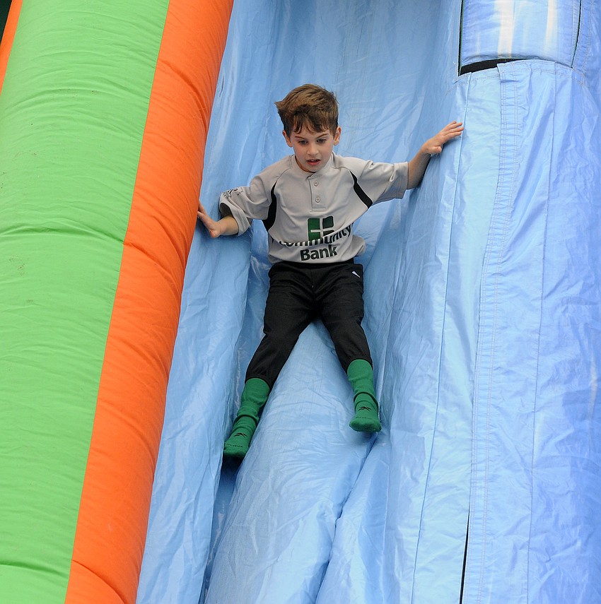 Braden River Elementary School second-grader Dylan Parks enjoyed playing all of the games.