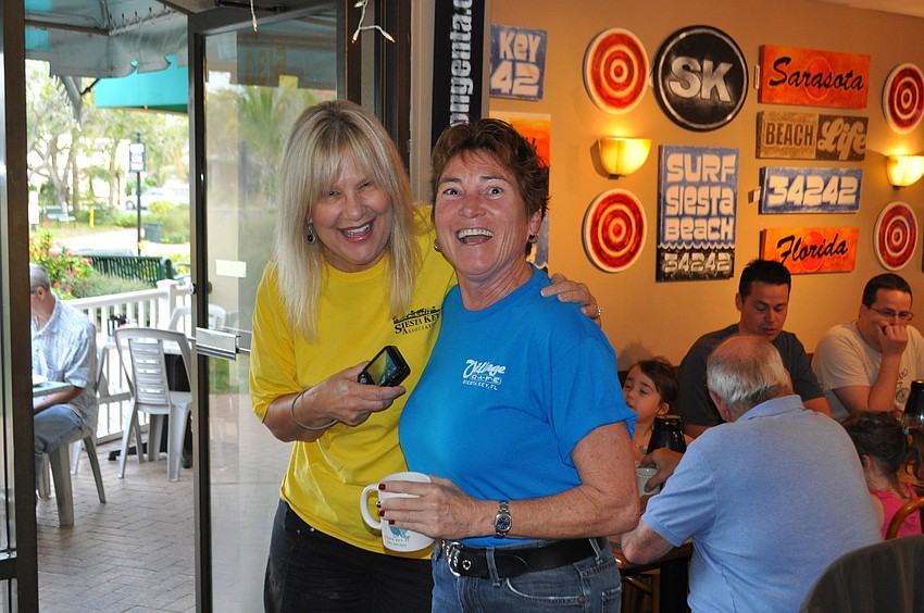 Siesta Key Association President Catherine Luckner and Cheryl Gaddie