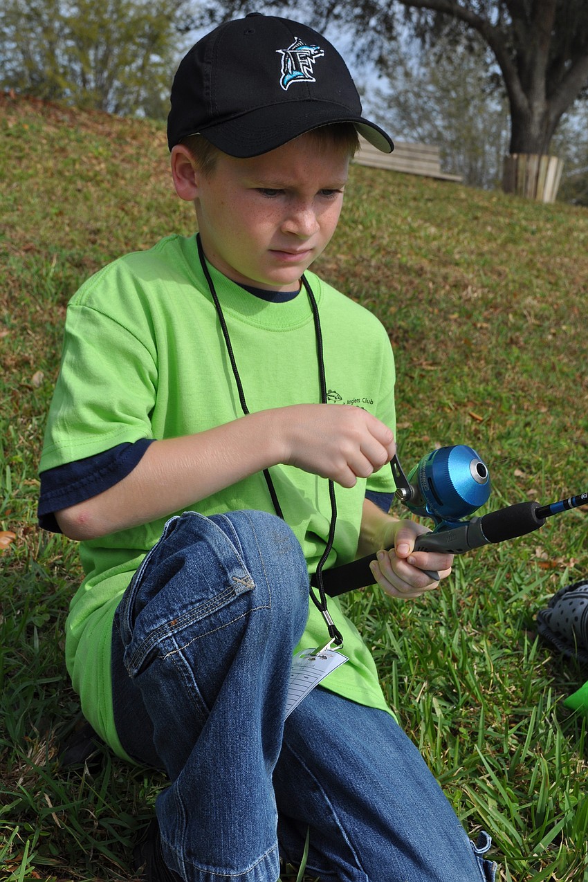 Gavin Wilson, 8, kept his eyes on the water.