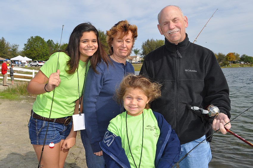 Rachel Levy fished with her aunt, Teri Coley, and sister and father, Megan and Rich Levy.