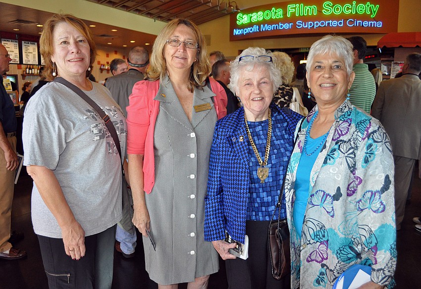 Shirley Parks and Linda Craig of Manasota Operation Troop Support and Gerry Tausch and Gregoria Halley of Grass Roots 4 the Troops.