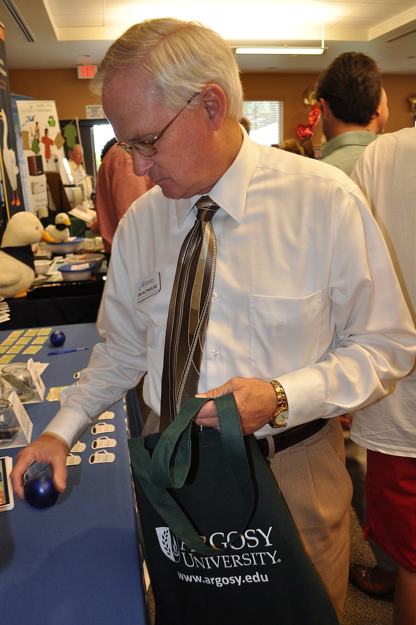 Jim Althouse, of Infinity Technology Solutions, checked out the various booths.