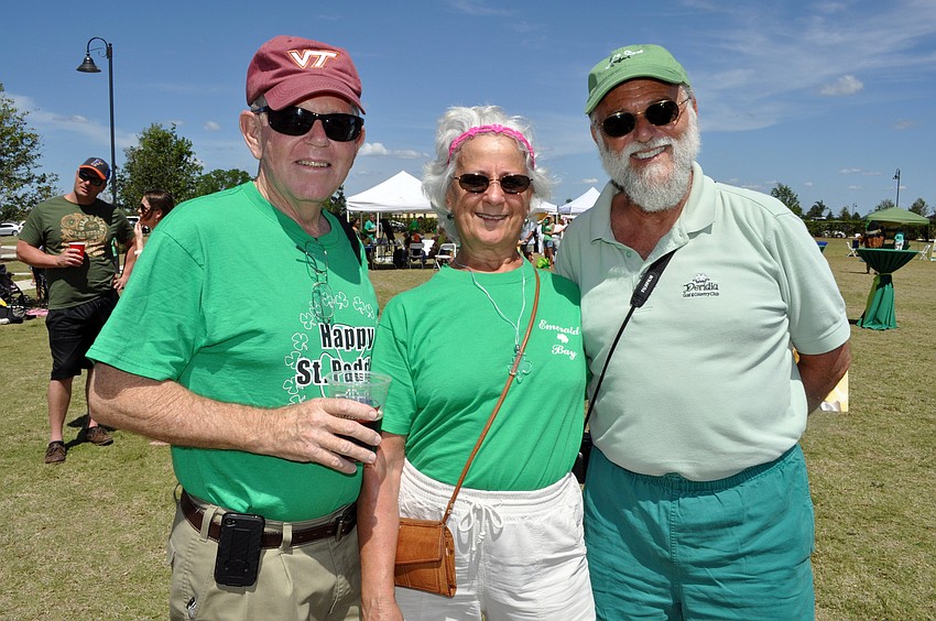 Lakewood Ranch resident John Oâ€™Brien celebrated his Irish heritage with Peridia residents Loretto and David Sadkin.