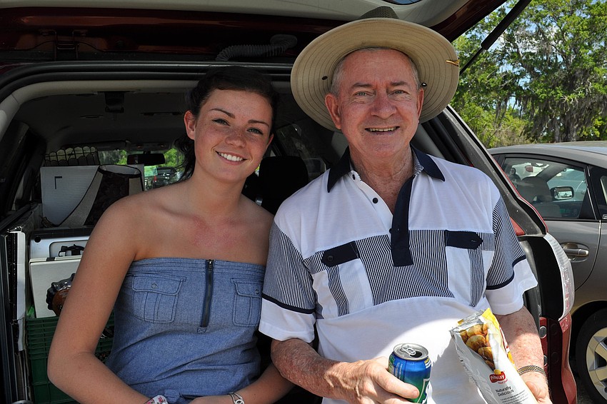 Dani Wilson enjoyed lunch with her grandpa, Doug Wilson.