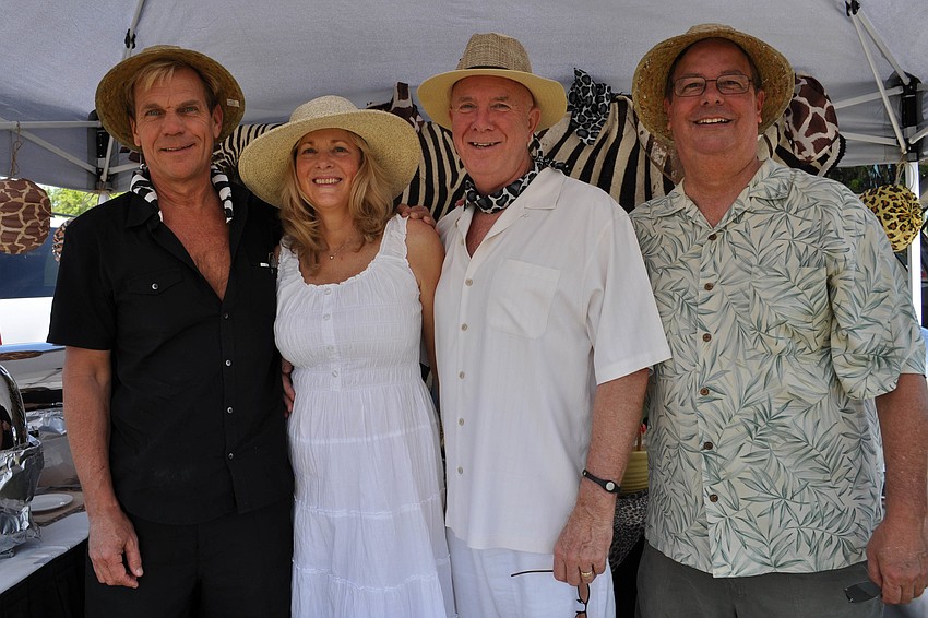 David Boon, Elyse and Michael Terrell and Joe Sumner decorated their tent with a safari theme.