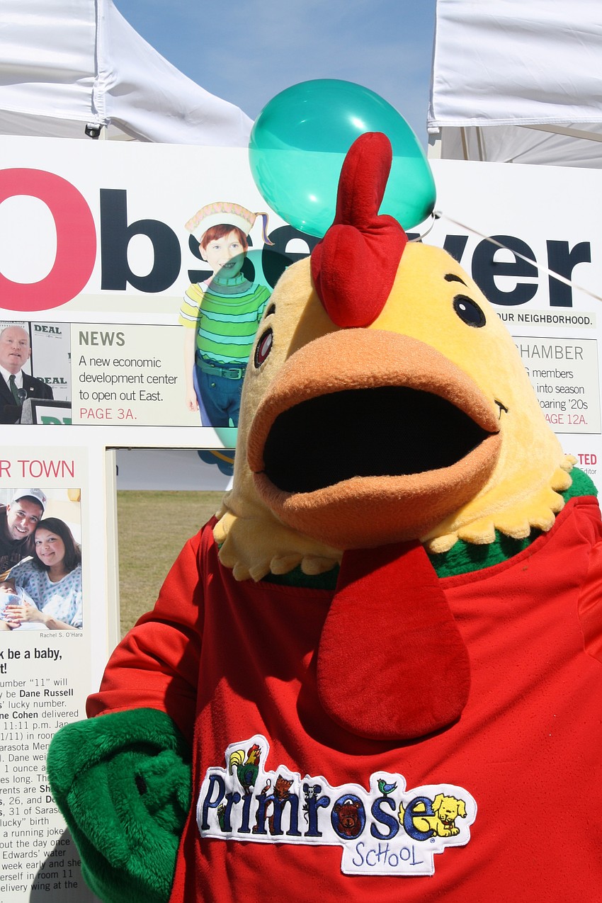 Percy from Primrose School visited the Observer booth