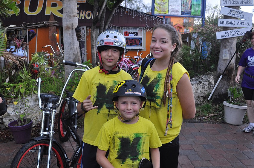Melanie Castro with Julian and Adrian Rodriguez