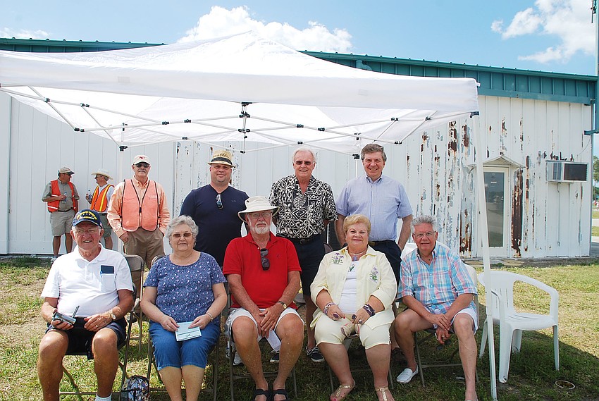 Flight 11. Bottom: Tom and Jewell Indoe, David Pinsone, Carold and George Beddie Top: Paul Dukor (orange vest), David Davis, Maz Kreis and Hakan Sokmensuer