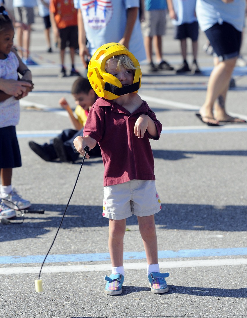 Five-year-old Alyse Smith-Bower kept a smile on her face throughout the morning.